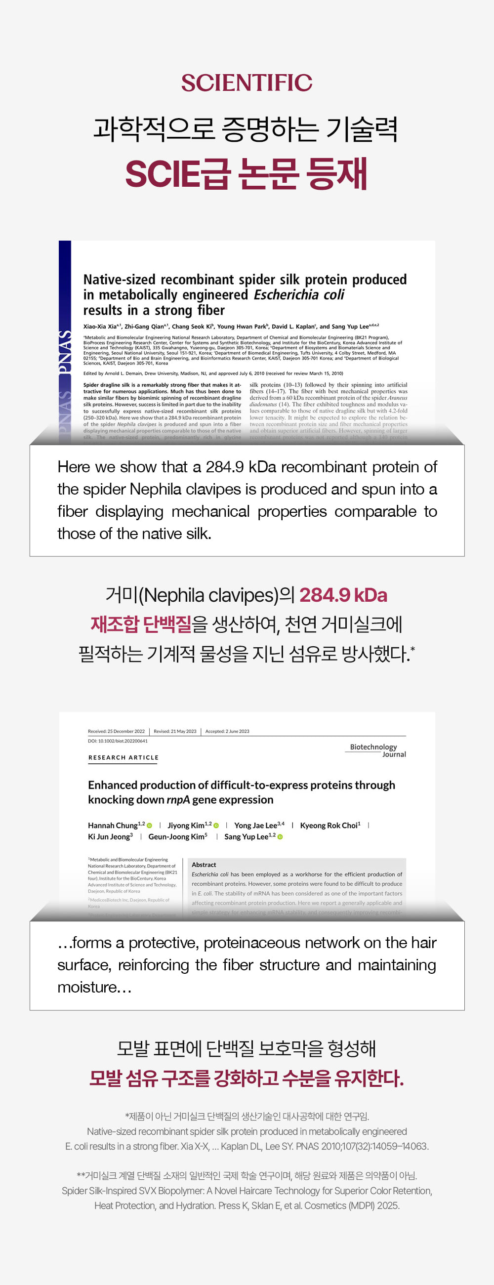 거미실크 단백질 탈모 샴푸